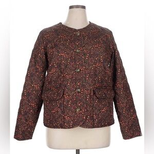 Croft and Barrow quilted jacket boho floral printed XL